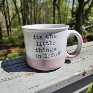 Bella Maison Coffee Mug "Its The Little Things In Life" 16 oz Stoneware